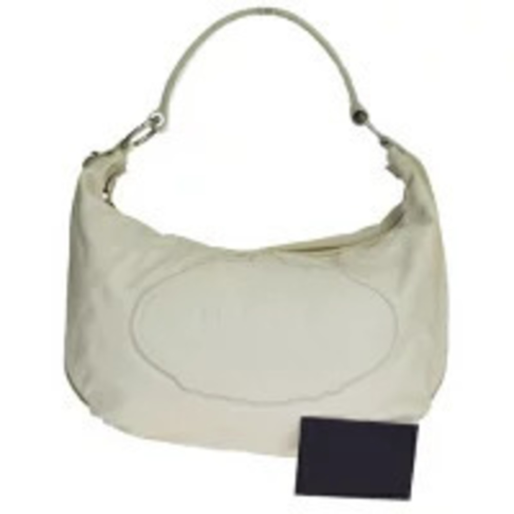 Prada hobo bag crafted leather White Leather